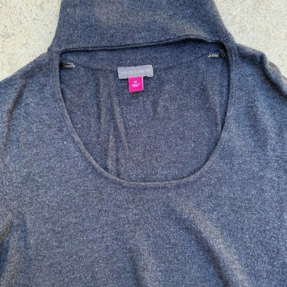 Vince Camuto Turtleneck Cut Out Pullover Sweater M - Picture 4 of 4